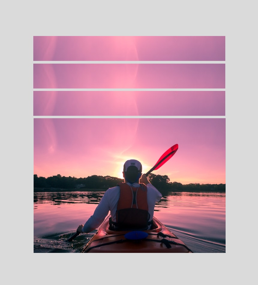 Making a vertical photo for pinterest by duplicating the top 