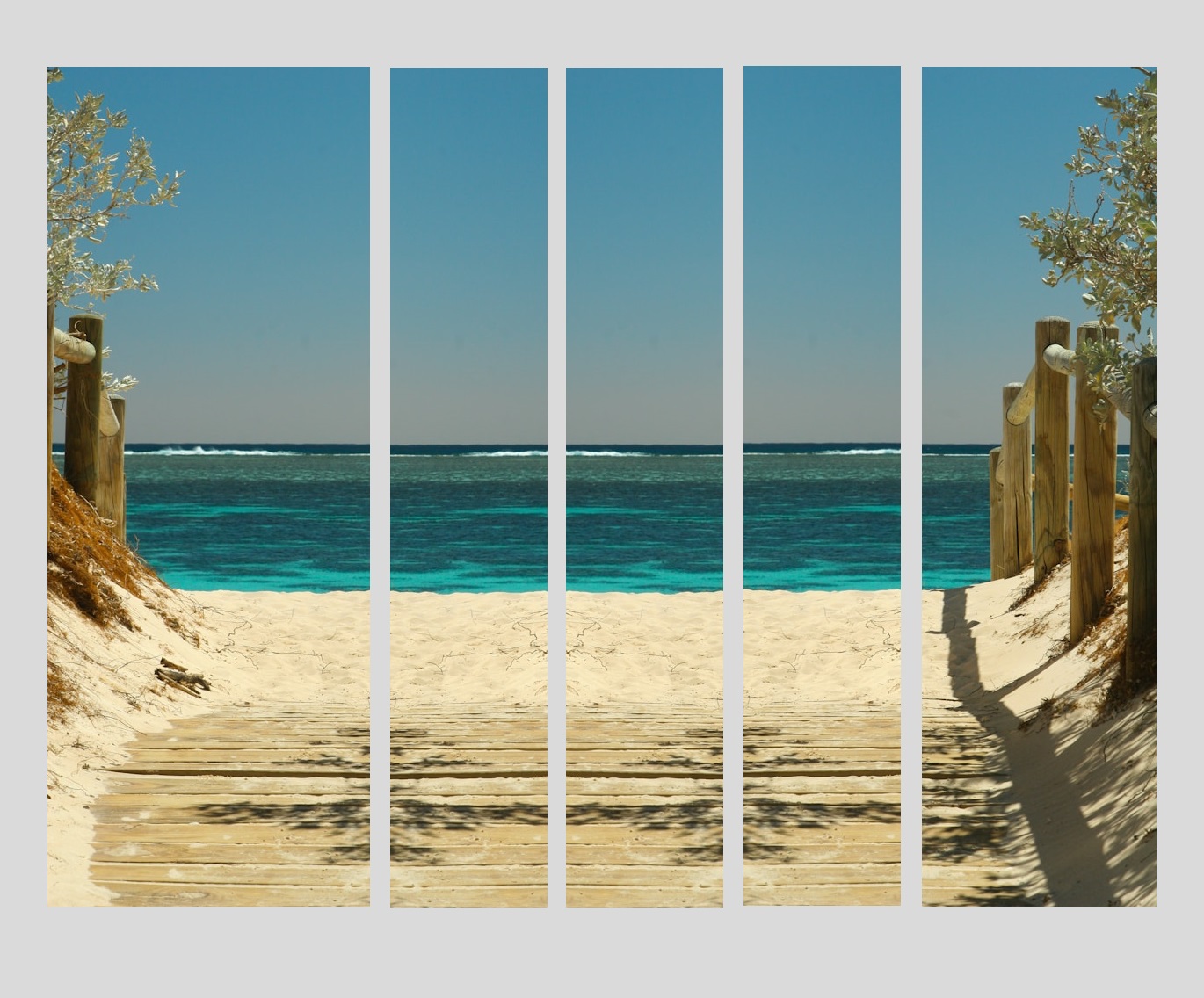 Increasing the width of a photo using duplicate blocks 