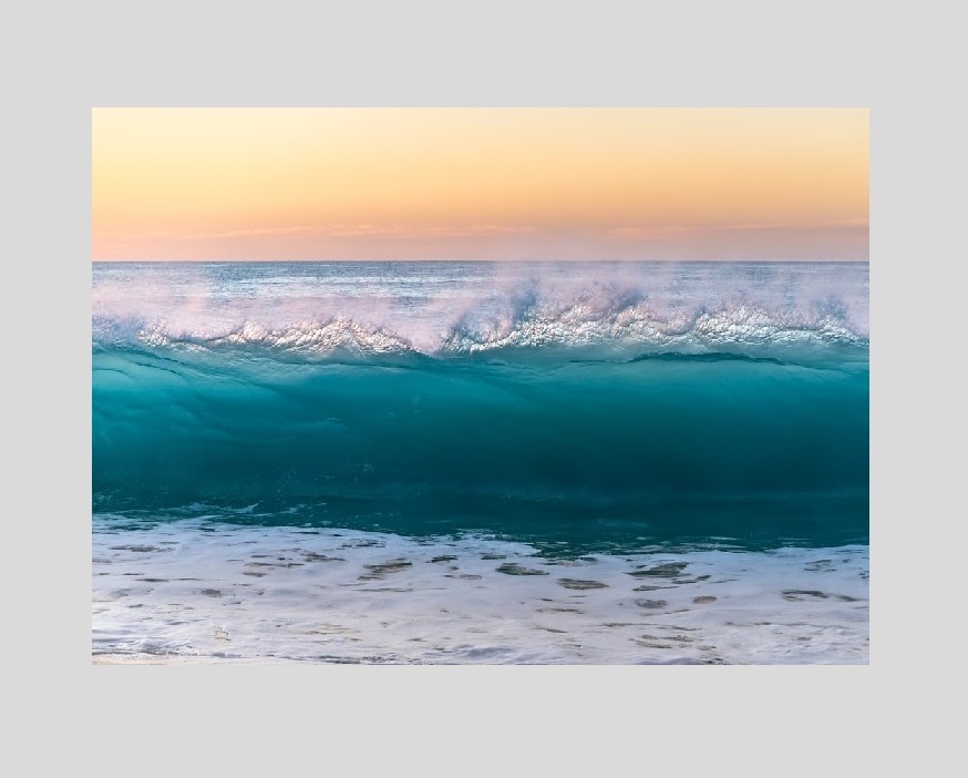 Editing a photo of an ocean wave 